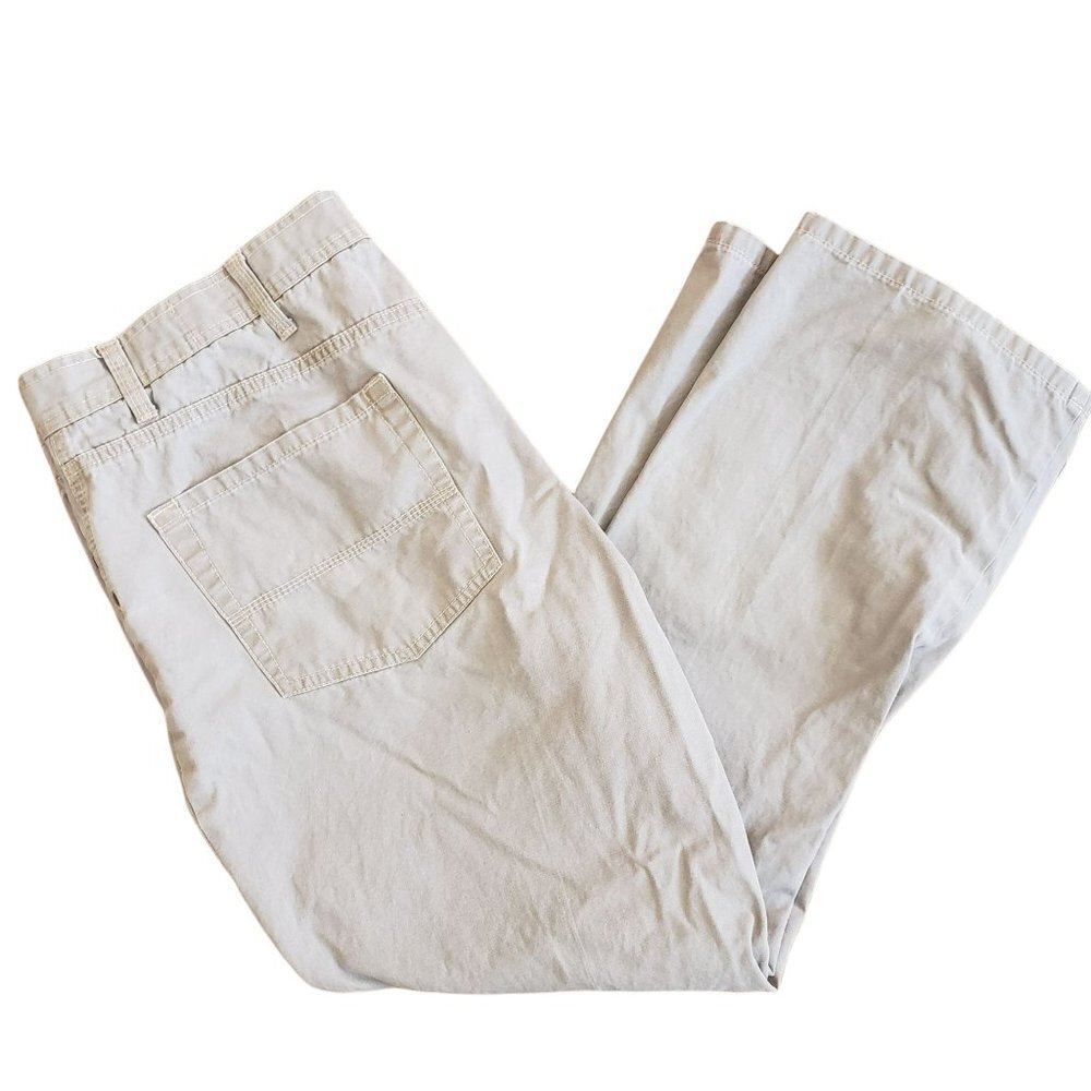MEN'S Redhead Canvas Khaki pnts Straight Leg Medium Rise Casual Work Pants Size